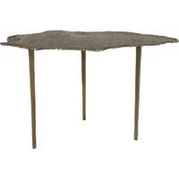 Clayre & Eef Bijzettafel 90*42*52 cm Goudkleurig Aluminium Side table Tafeltje