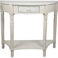 Clayre & Eef Sidetable 100*40*84 cm Wit Hout Wandtafel Haltafel Console Tafel