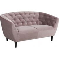 Hioshop Rian 2-zitsbank dusty rose met zwarte poten.