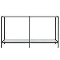 vidaXL Wandtafel 140x35x75,5 cm gehard glas wit