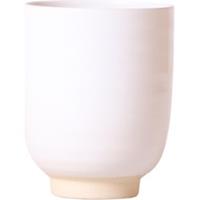 Kolibri Home | Glazed bloempot - Witte keramieken sierpot met glans - potmaat Ø9cm