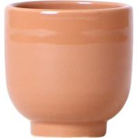 Kolibri Home | Glazed bloempot - Cognac keramieken sierpot met glans - potmaat Ø6cm