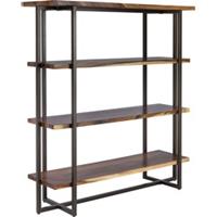 24Designs Flare Boekenkast Laag - B130 X D40 X H145 Cm - Suarhout
