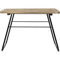 Clayre & Eef Plantentafeltje 46*26*33 cm Bruin Hout, Metaal Rechthoek Plant table