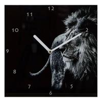 HTI-Living Wanduhr Löwe 25x25x0,4 cm schwarz