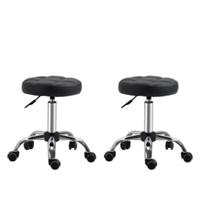 HOMCOM Rollhocker im 2er-Set schwarz