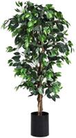 costway 180 cm Kamerplant Deco Kunstplant met 1008 Bladeren en Natuurlijke Stam