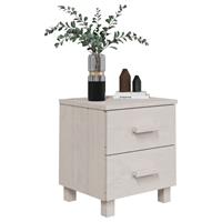 vidaXL Nachtkastjes 2 st 40x35x44,5 cm massief grenenhout wit