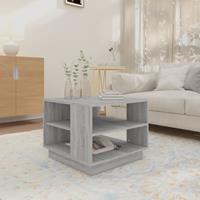 vidaxl Salontafel 55x55x43 cm bewerkt hout grijs sonoma eikenkleurig