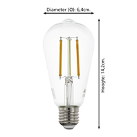 EGLO Connect-Z Zigbee Filament LED Lamp E27 6 Watt 806Lm Edison