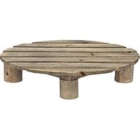 Clayre & Eef Plantentafeltje 30*24*6 cm Bruin Hout Plant table