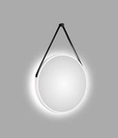 talos Dekorativer runder Wandspiegel mit indirekter LED Beleuchtung in kupfer matt Ø 50 cm