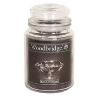 Spiru Woodbridge Geurkaars in Glas 'Black Diamond' - 565 gram