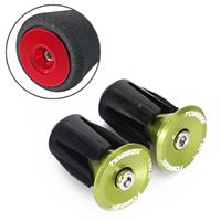 TOSEEK 1 paar mountainbike Stuur handvatten caps end plug aluminiumlegering fiets balk uiteinden plug (groen)