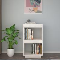 vidaXL Boekenkast 40x35x71 cm massief grenenhout wit