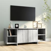 vidaXL Tv-meubel 130x35x50 cm bewerkt hout grijs sonoma eikenkleurig