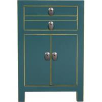 Fine Asianliving Chinees Nachtkastje Teal B40xD32xH60cm