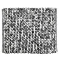 Wenko Badteppich Urdu Grau 55 x 65 cm, Mit Melagne-Effekt