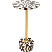 Kare Design Bijzettafel Domero Star Brown WhiteØ25cm
