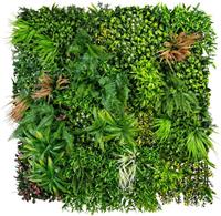 Haagmat, met varens, grassen en bloemen, l x b x h = 1000 x 1000 x 120 mm, UV-bestendig