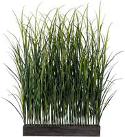 Kunststof gras ruimteverdeler, in een houten bak, b x d = 900 x 100 mm, hoogte ca. 1500 mm