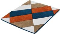 Kleine Wolke Badematte »Ayana« , Höhe 15 mm, rutschhemmend beschichtet, fußbodenheizungsgeeignet, Badteppich, modernes Rauten Design, leichter Hoch-Tief Effekt, waschbar