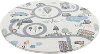 Carpet City Kinderteppich Anime9376, rund, 11 mm Höhe, pflegeleichter Spieleteppich, Kinderzimmer