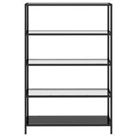 vidaXL Wandtafel 100x36x168 cm gehard glas zwart en transparant