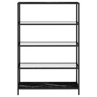 Vidaxl Konsolentisch Schwarz Marmor Transparent 100x36x168 Cm Hartglas