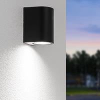 HOFTRONIC™ Alvin dimbare LED wandlamp - 6000K daglicht wit - GU10 - 5 Watt - Wandspot - IP65 voor binnen en buiten - Zwart