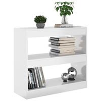 vidaXL Bücherregal/Raumteiler Hochglanz-Weiß 80x30x72 cm 