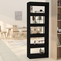 vidaXL Bücherregal/Raumteiler Schwarz 60x30x166 cm Spanplatte 