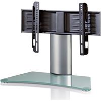 EBUY24 Windoxa Mini Fernsehtisch mit Glasfuss Silberfarbig, Mattglas. - Silber