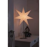 BEST SEASON Stehlampe Weihnachtsstern Sensy von Star Trading, 3D Papierstern Weihnachten in Weiß mit Metall-Fuß, Dekostern Stehleuchte mit Kabelschalter, E14,