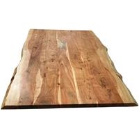 SIT MÖBEL TABLES & CO Tisch 180x90 cm Platte Akazie 3,6 cm mit Baumkante, extravagantes schwarzes Gestell