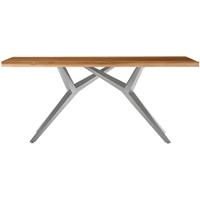 SIT MÖBEL TABLES & CO Tisch 180x100 cm Platte Teak natur, Gestell Metall antiksilbern