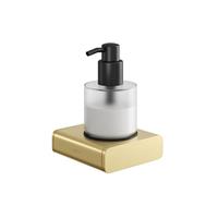 Geesa Shift zeepdispenser 200 ml goud geborsteld met gesatineerd glas