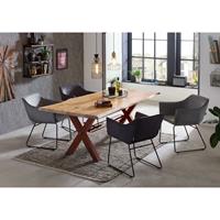 SIT MÖBEL TABLES & CO Tisch 240x100 cm, Akazie natur mit Baumkante wie gewachsen und X-Gestell