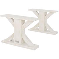 Womo-design Tafelpoten Set van 2 50x37x15 cm Wit Massief Hout WOMO Design