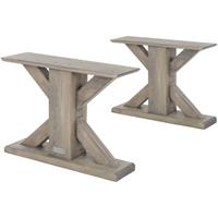 Womo-design Tafelpoten Set van 2 50x37x15 cm Grijs Massief Hout WOMO Design
