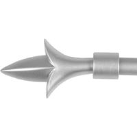 BESTLIVINGS Stilgarnitur Set aus Kunststoff, einläufige und ausziehbare Gardinenstange mit stilvollen Endstücken und Montagezubehör ( 