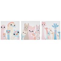 BELIANI Set van 3 canvas prints veelkleurig TILLIA