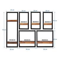 SIT MÖBEL PANAMA Wandregal-Set, 6-teilig 3 schmale, 2 breite und 1 hohes Wandregal