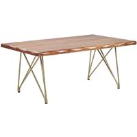 BELIANI Salontafel, licht hout goud rechthoeklig 70 x 120 RALEY