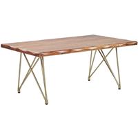 BELIANI Salontafel, licht hout goud rechthoeklig 70 x 120 RALEY