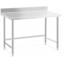 Roestvrijstalen tafel - 120 x 70 cm - opstand - 93 kg draagvermogen - Royal Catering