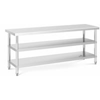 Roestvrijstalen tafel - 200 x 60 x 5 cm - 231 kg - 2 planken - Royal Catering