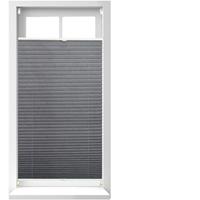 RELAXDAYS Plissee Rollo ohne Bohren, Klemmfix zum Kleben, Faltrollo lichtdurchlässig, Faltstore grau, BxH: 90 x 210 cm