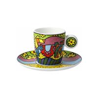 GOEBELPORZELLANGMBH Goebel Espressotasse Romero Britto - Fun, Tasse, Becher, Fine Bone China, Bunt, 100 ml, 66452861