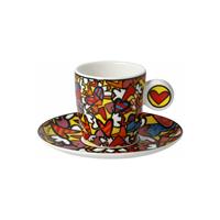 GOEBELPORZELLANGMBH Goebel Espressotasse Romero Britto - All We Need is Love, Tasse, Becher, Fine Bone China, Bunt, 100 ml, 66452881